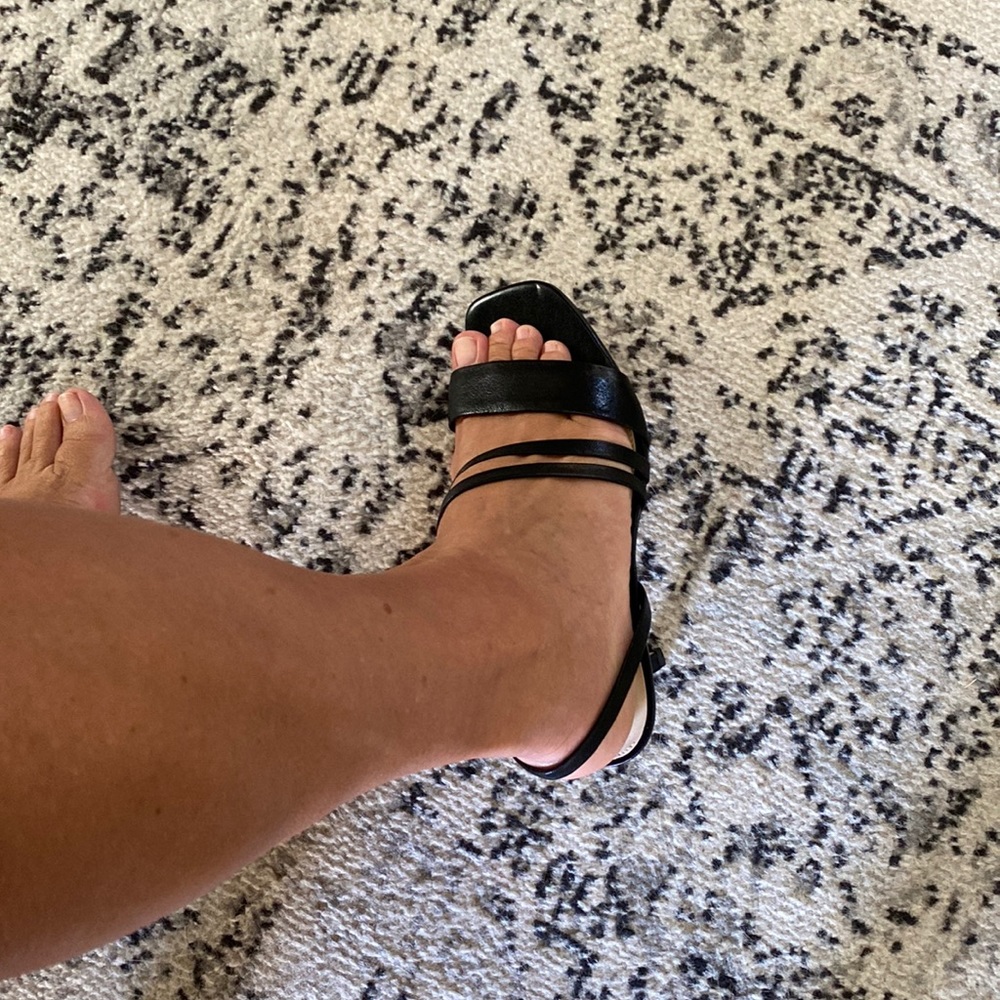 Vince Camuto 9 1/2 black strappy sandals. New condition